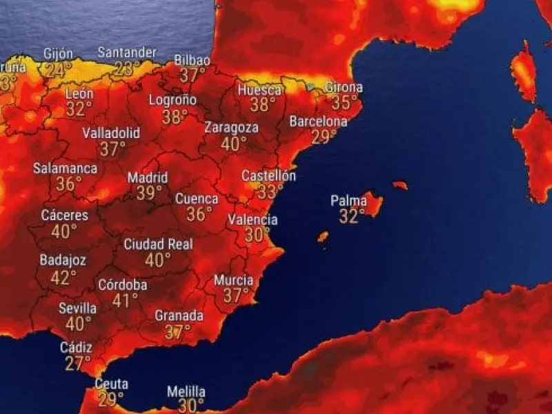 Se anticipan temperaturas superiores a 40 grados en varias zonas de España esta semana