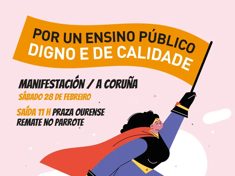 Convocan manifestación de la Federación ANPAs en A Coruña el 28 de febrero