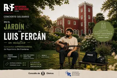 Concierto solidario de Luis Fercán en Oleiros a favor de Reporteros Sin Fronteras