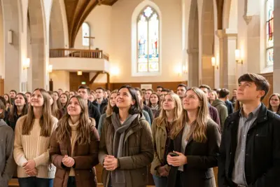Vigilia Juvenil de Pentecostés en la iglesia de Santa Cruz, Oleiros