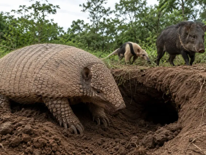 El armadillo gigante de Brasil, un arquitecto del ecosistema subterráneo