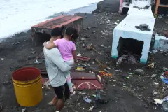 Crisis en Iztapa por avance del mar tras tormenta tropical Cristina