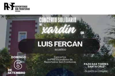 Concierto benéfico de Luis Fercán en Santa Cruz a favor de Reporteros Sin Fronteras