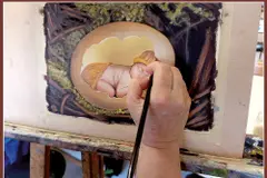 Exposición de los talleres municipales de pintura en el Centro Cultural A Fábrica