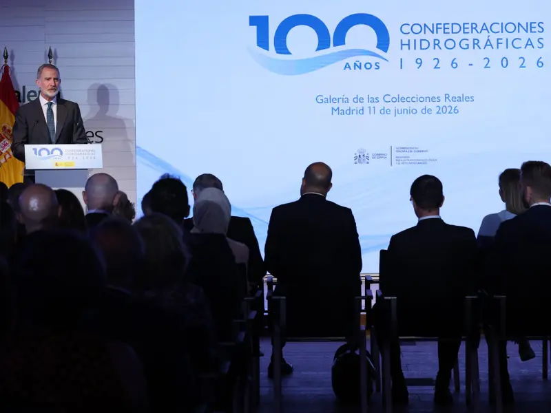El rey Felipe VI destaca la gestión del agua ante el cambio climático en su centenario