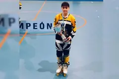 Teo Fidalgo triunfa en el hockey línea juvenil y pone a Oleiros en el mapa deportivo