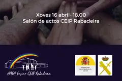 Charla sobre temas de seguridad y educación en el CEIP de Rabadeira