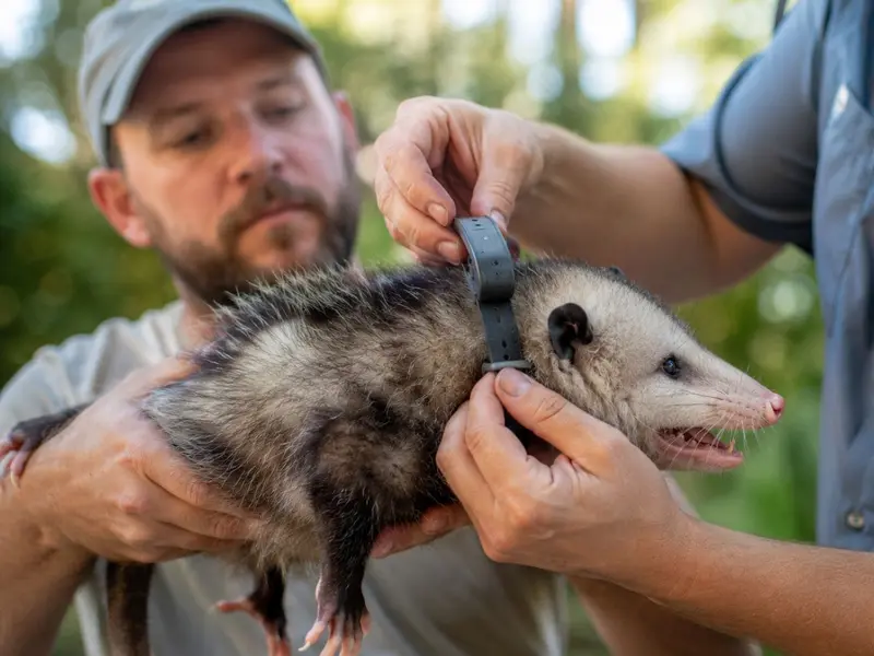Zarigüeyas marcadas ayudan a localizar pitones birmanas en Florida