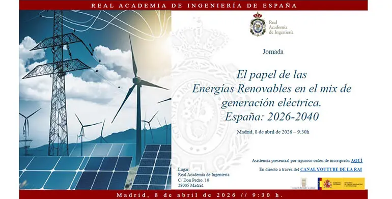 Jornada sobre el futuro de las energías renovables en España se celebra el 8 de abril