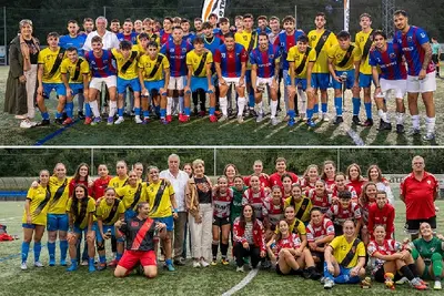 El Santa Cruz y el Atlético San Pedro se consagran campeones del fútbol en Oleiros