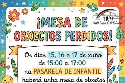 Última oportunidad para reclamar objetos perdidos en el CEIP de Rabadeira
