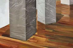 La artista Lara Pintos presenta su exposición 'Trampa y reflejo' en Oleiros