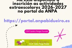 Abren las inscripciones para las actividades extraescolares 2026-2027