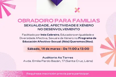 Obradoiro sobre sexualidad y afectividad para familias en Oleiros