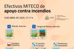 Brigadas de MITECO refuerzan la lucha contra incendios en el noroeste de España