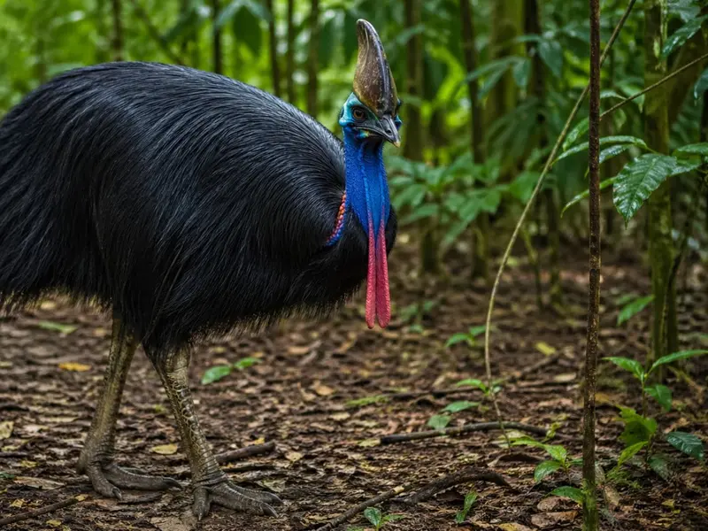El casuario, ave crucial para los bosques tropicales, enfrenta amenazas humanas
