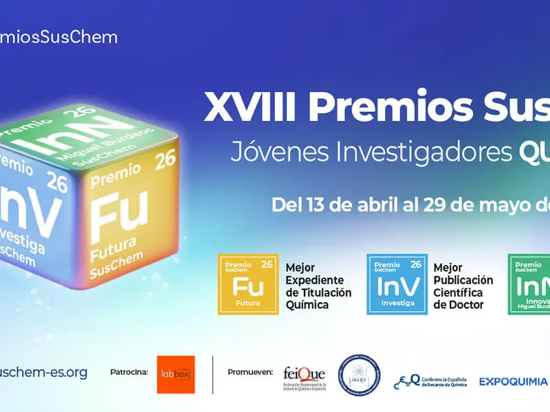 Convocatoria de los Premios SusChem 2026 para jóvenes investigadores en química sostenible