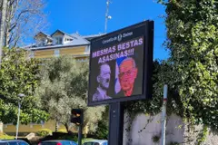 Oleiros retoma el controvertido cartel que compara a Netanyahu con Hitler