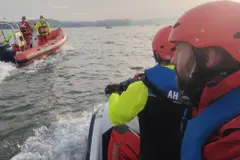 Rescatada con éxito una persona en la isla de Santa Cristina, en Oleiros