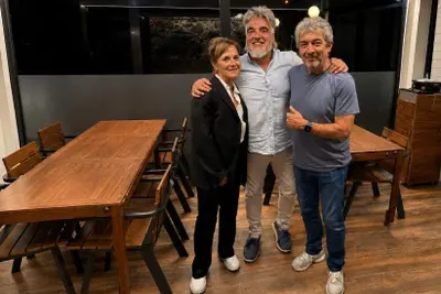 Ricardo Darín y Andrea Pietra celebran en Oleiros tras su actuación en A Coruña