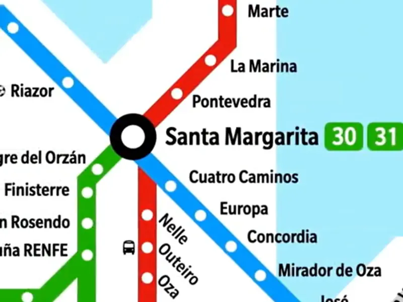 Propuesta de metro ficticio en A Coruña incluye paradas en Oleiros