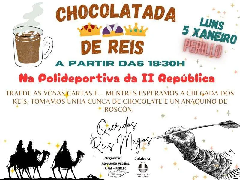 Gran chocolatada de Reis en Perillo este 4 de enero