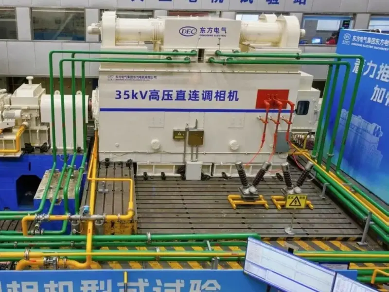China presenta un innovador condensador síncrono que mejora la integración de energías renovables