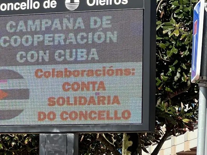 Polémica en Oleiros por campaña del alcalde a favor de Cuba