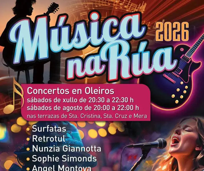 Música en la calle durante los sábados de verano en Oleiros