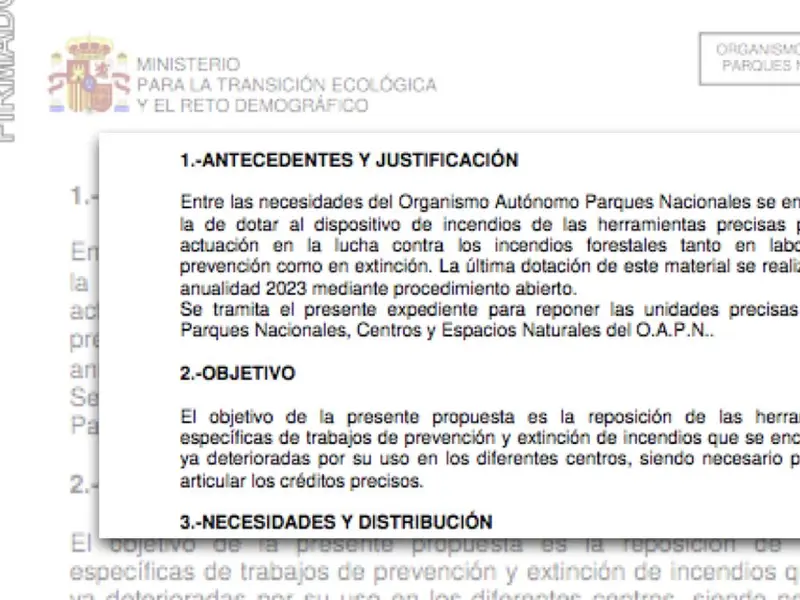 Transición Ecológica admite deterioro en equipos de lucha contra incendios forestales en España