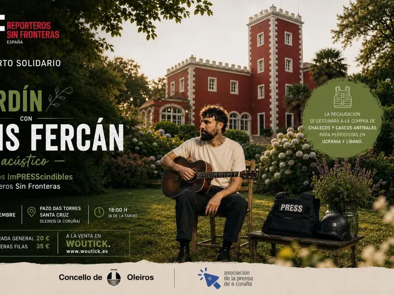 Concierto solidario de Luis Fercán en Oleiros a favor de Reporteros Sin Fronteras