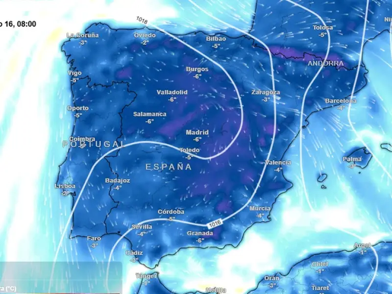 Frío invernal afectará las temperaturas en buena parte de España este viernes