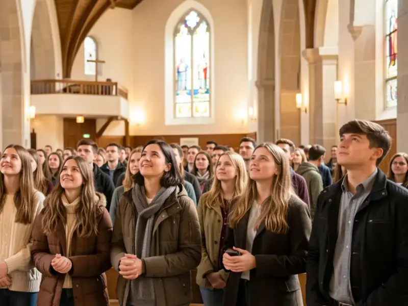 Vigilia Juvenil de Pentecostés en la iglesia de Santa Cruz, Oleiros