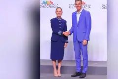 Sheinbaum y Sánchez discuten energías renovables en reunión bilateral