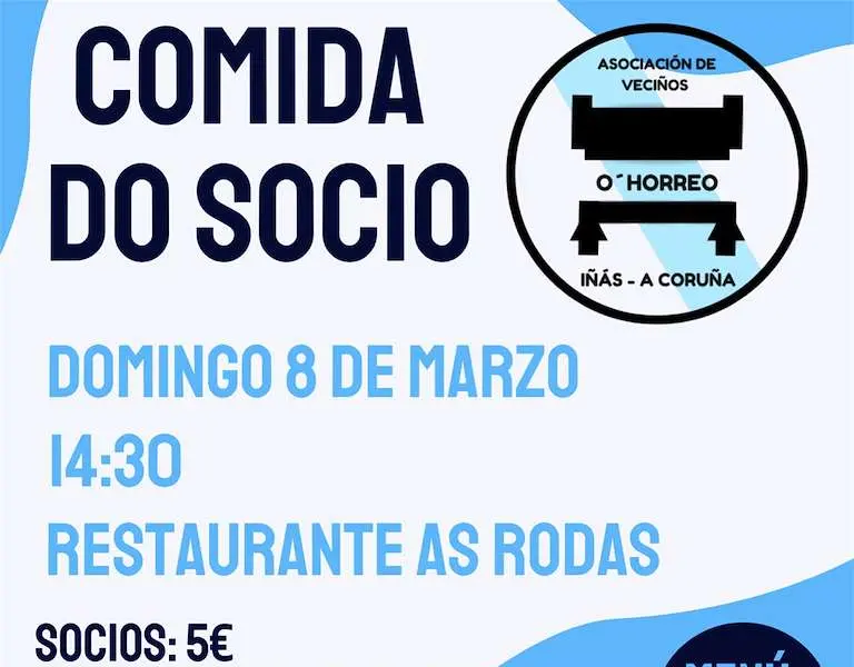 La Asociación O Hórreo de Iñás organiza su Comida do Socio en marzo