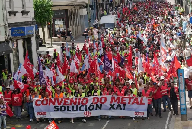 Intensificación de la huelga del metal con marcha de Oleiros a A Coruña