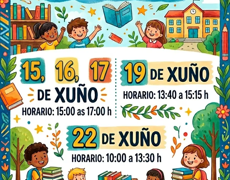 Recogida de libros de texto para el Fondo Libros en Rabadeira