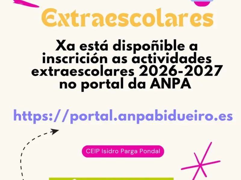 Abren las inscripciones para las actividades extraescolares 2026-2027