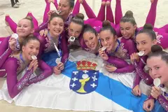 Ximnasia Oleiros logra la medalla de plata en Igualada en gimnasia estética