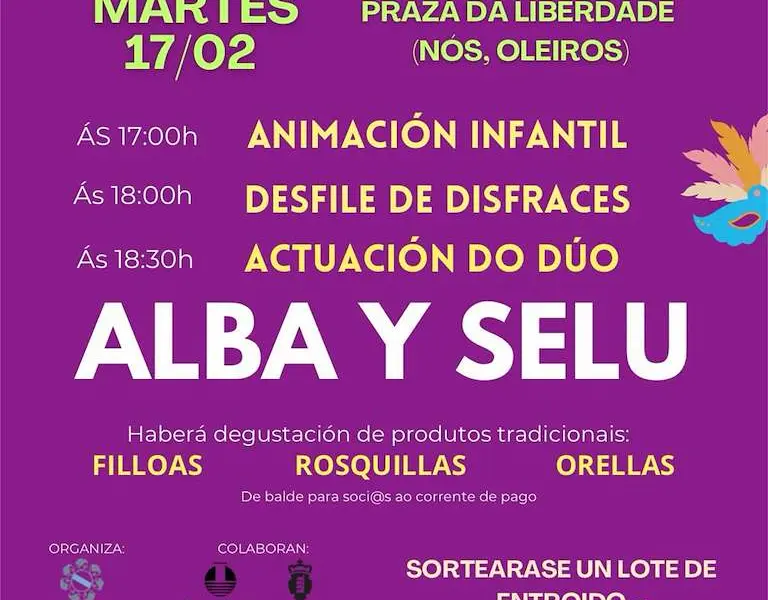 Fiesta del Entroido en San Pedro de Nós el 17 de febrero