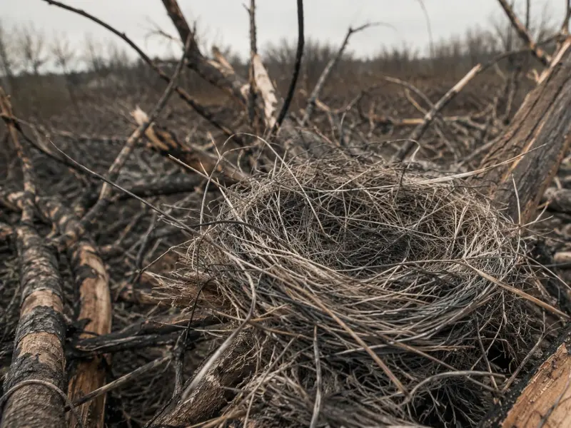 Aves en Ucrania construyen nidos con cables de drones: una nueva amenaza ambiental