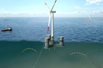 China lanza su mayor plataforma eólica marina flotante de 16 MW en el mar del Sur